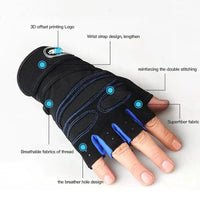 Sisica | Shock-resistant training gloves with wrist support | For weight training, fitness & cycling