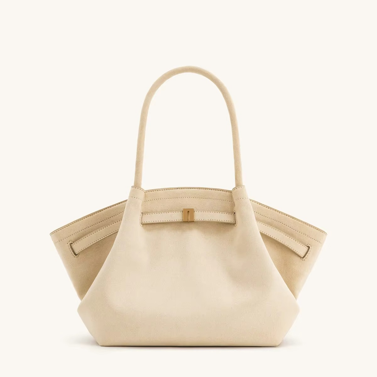 Charly | Shoulder Bag Hana Pattern Faux Suede Appearance and Large Capacity