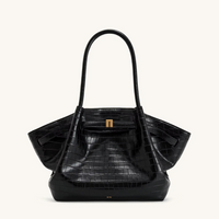 Charly | Shoulder Bag Hana Pattern Faux Suede Appearance and Large Capacity