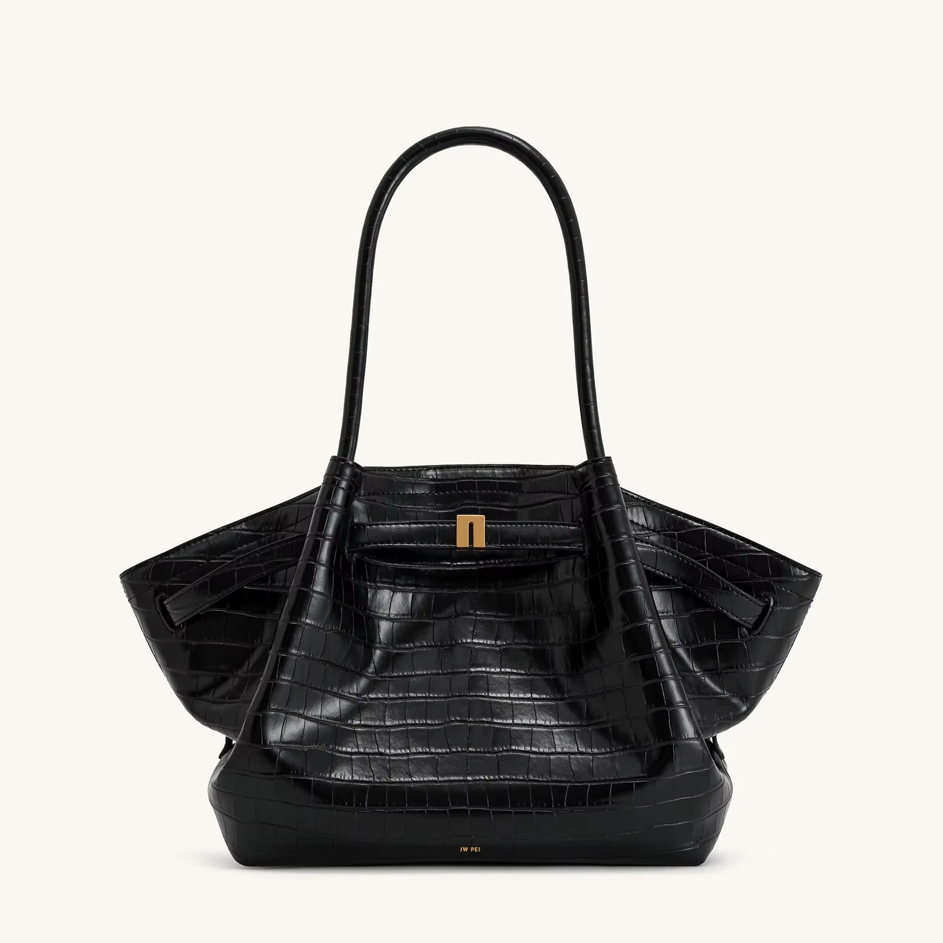 Charly | Shoulder Bag Hana Pattern Faux Suede Appearance and Large Capacity