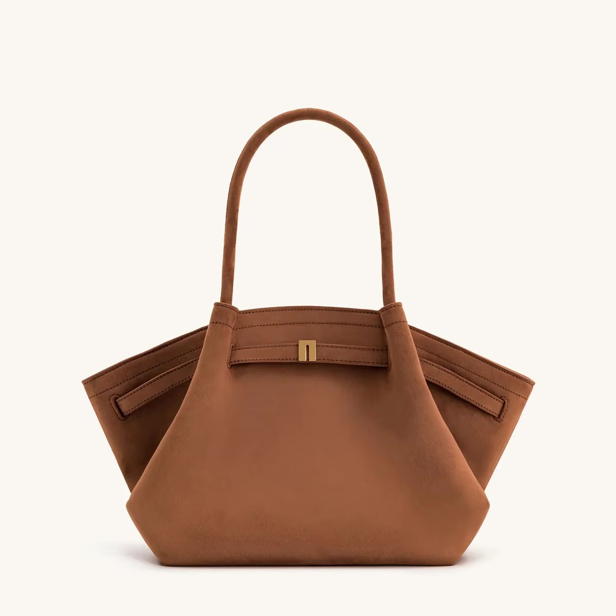 Charly | Shoulder Bag Hana Pattern Faux Suede Appearance and Large Capacity