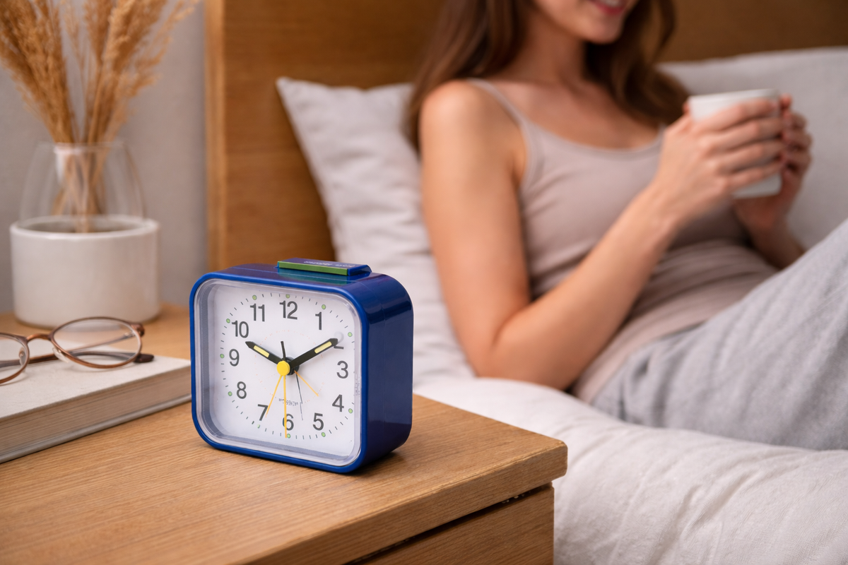 Charly | Silent & Peaceful Alarm Clock – Non-Ticking, Gentle Wake-Up Light, Snooze Function