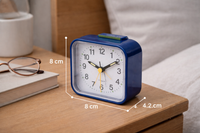 Sisica Alarm Clock - Quiet Operation, Snooze & Light