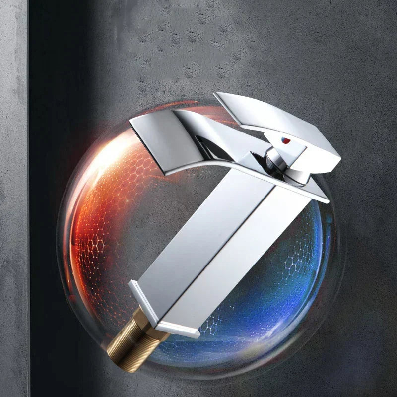 Black Stainless Steel Waterfall Faucet - Hot/Cold