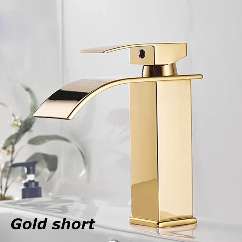 Charly Sink Mixer Aqualis Noir | Stainless Steel | Hot & Cold Water | For Bathroom & Guest Toilet