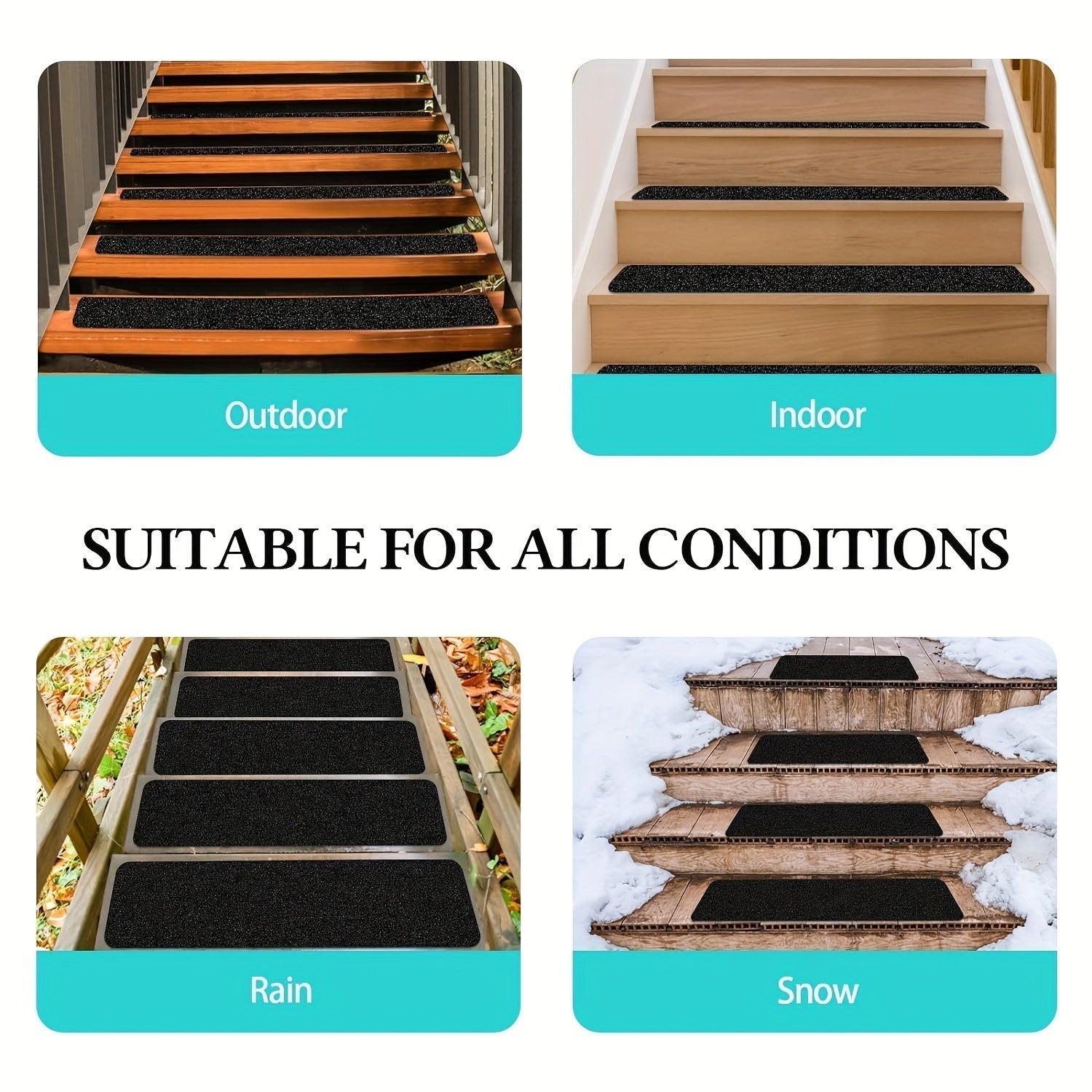 Sisica | Non-Slip Stair Treads - 10 Pack