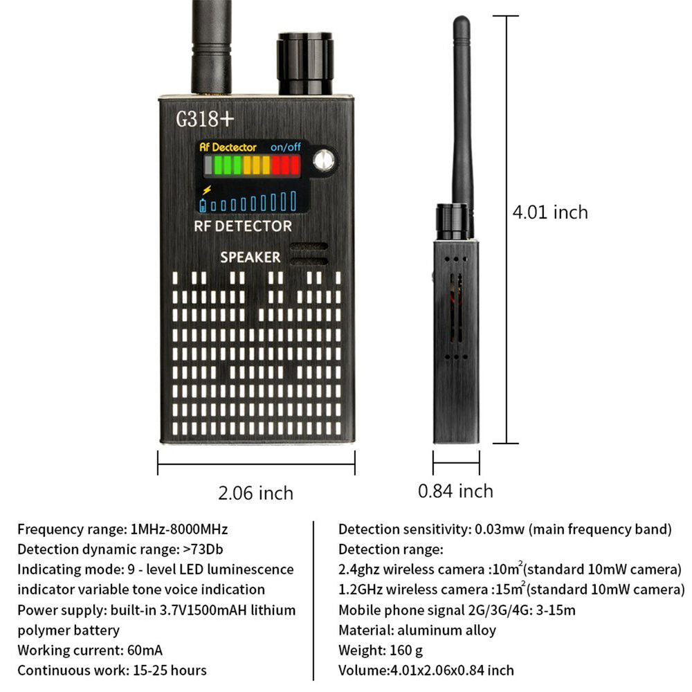 Sisica | Spy Signal Detector, RF Detector, Hidden Camera, Laser Lens, GSM-GPS Device Finder