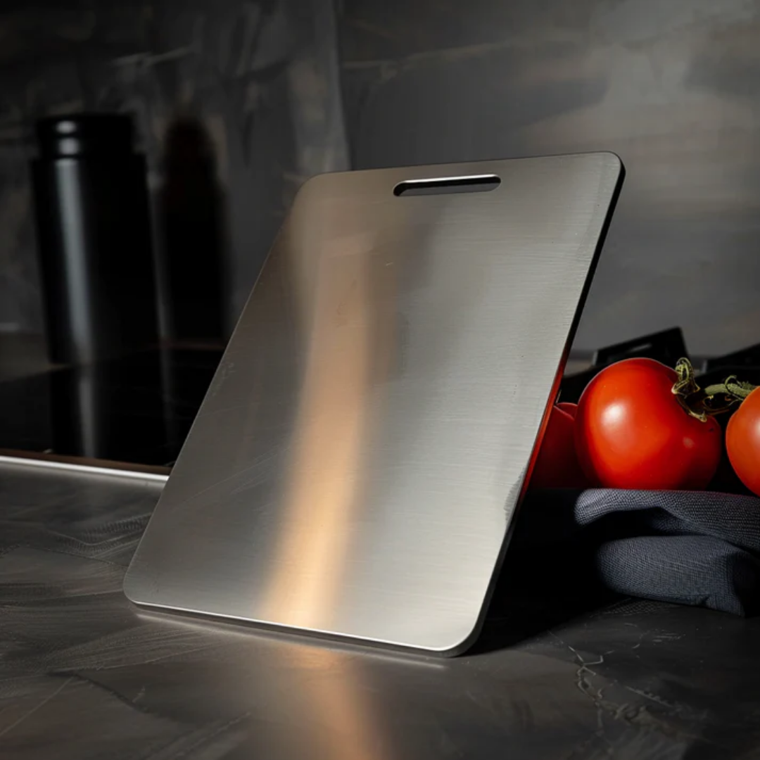 Charly | Stainless Steel Cutting Board for Professionals & Home Cooks