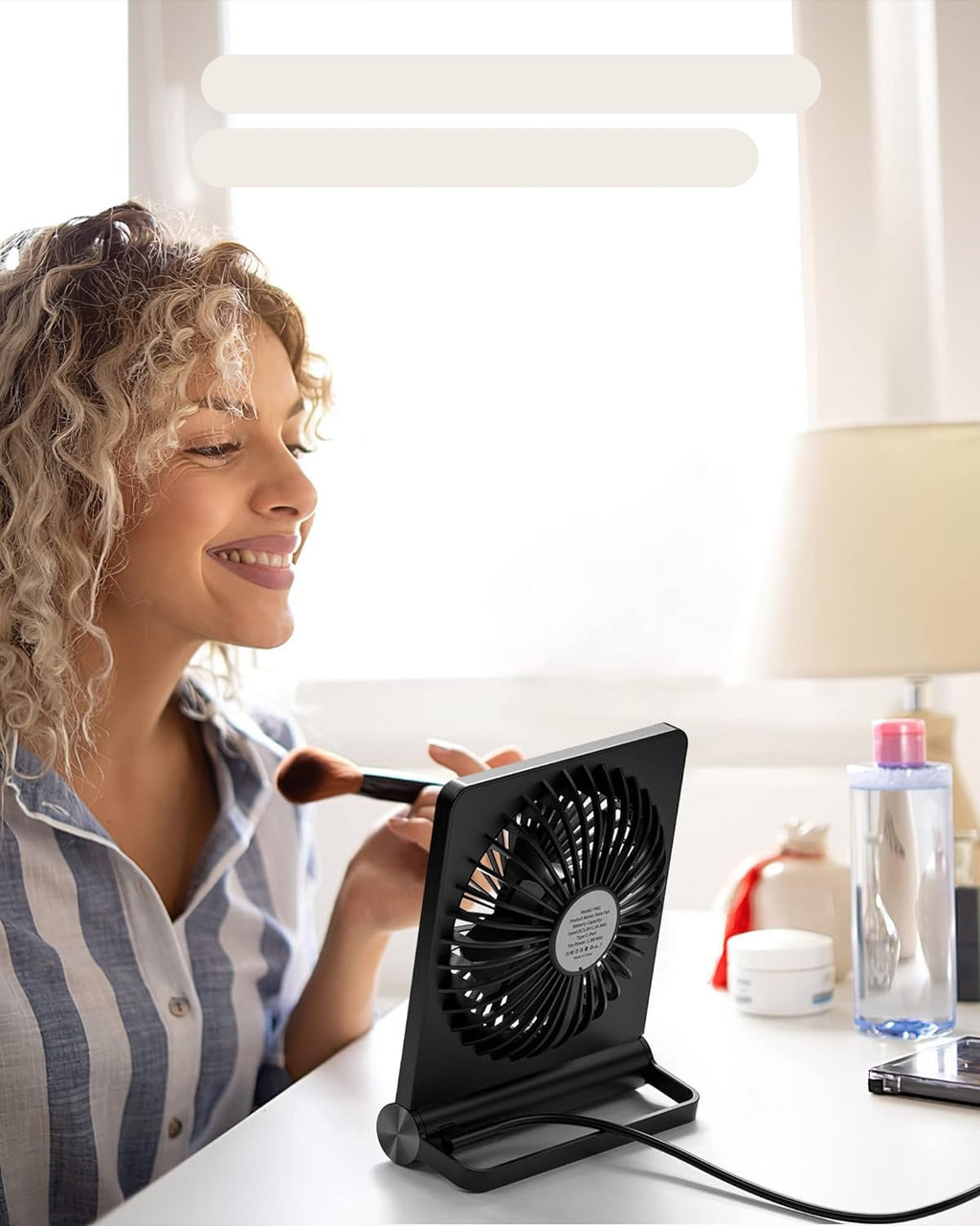 Sisica | Ultra-Light Compact USB Desk Fan, Quiet Operation