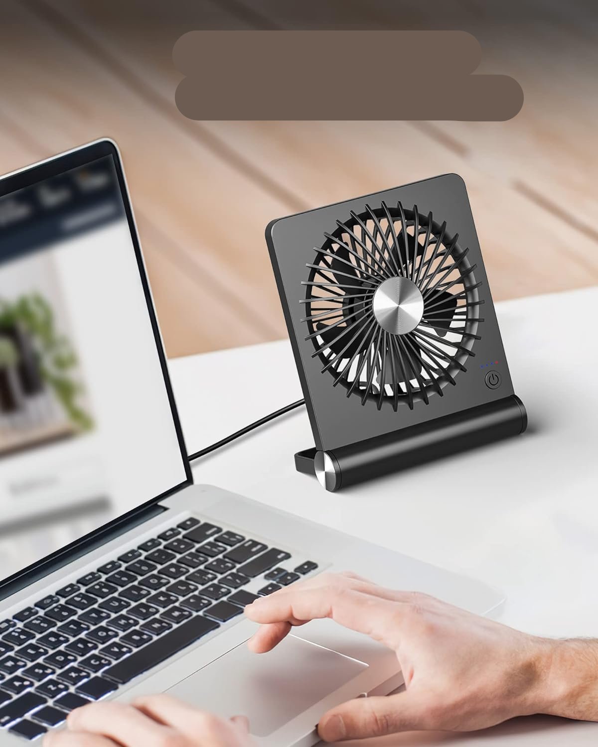 Sisica | Ultra-Light Compact USB Desk Fan, Quiet Operation