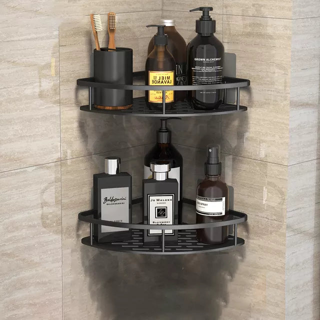 Charly | Stylish and Practical No-Drill Shower Corner Shelf – Space-Saving Bathroom Storage Rack