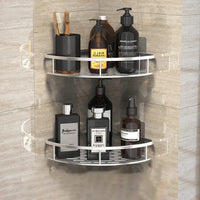 Charly | Stylish and Practical No-Drill Shower Corner Shelf – Space-Saving Bathroom Storage Rack