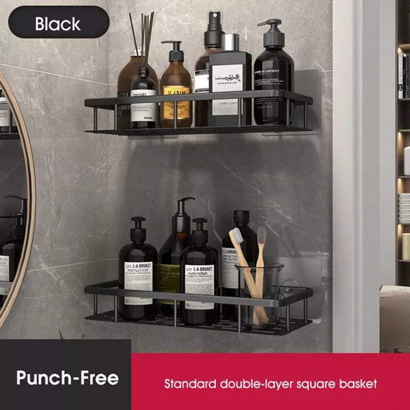 Charly | Stylish and Practical No-Drill Shower Corner Shelf – Space-Saving Bathroom Storage Rack