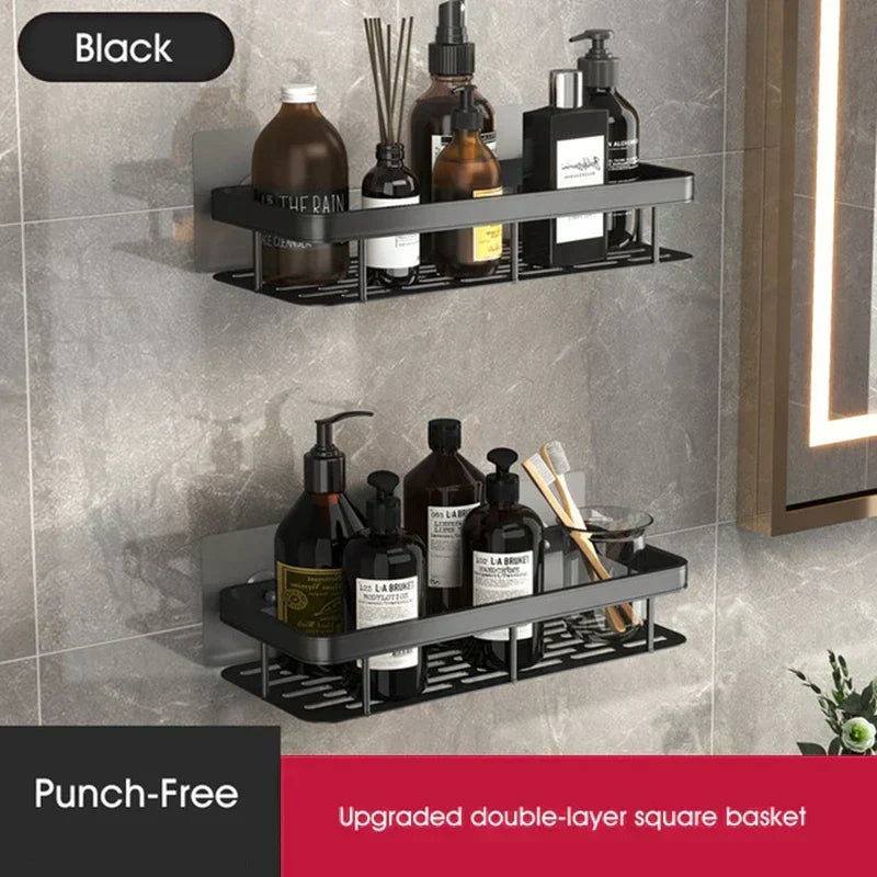Charly | Stylish and Practical No-Drill Shower Corner Shelf – Space-Saving Bathroom Storage Rack
