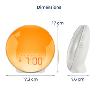 Sisica | Sunrise Alarm Clock | Natural Wake-Up Light with Ambient Lighting for Deep Sleepers & Dark Mornings