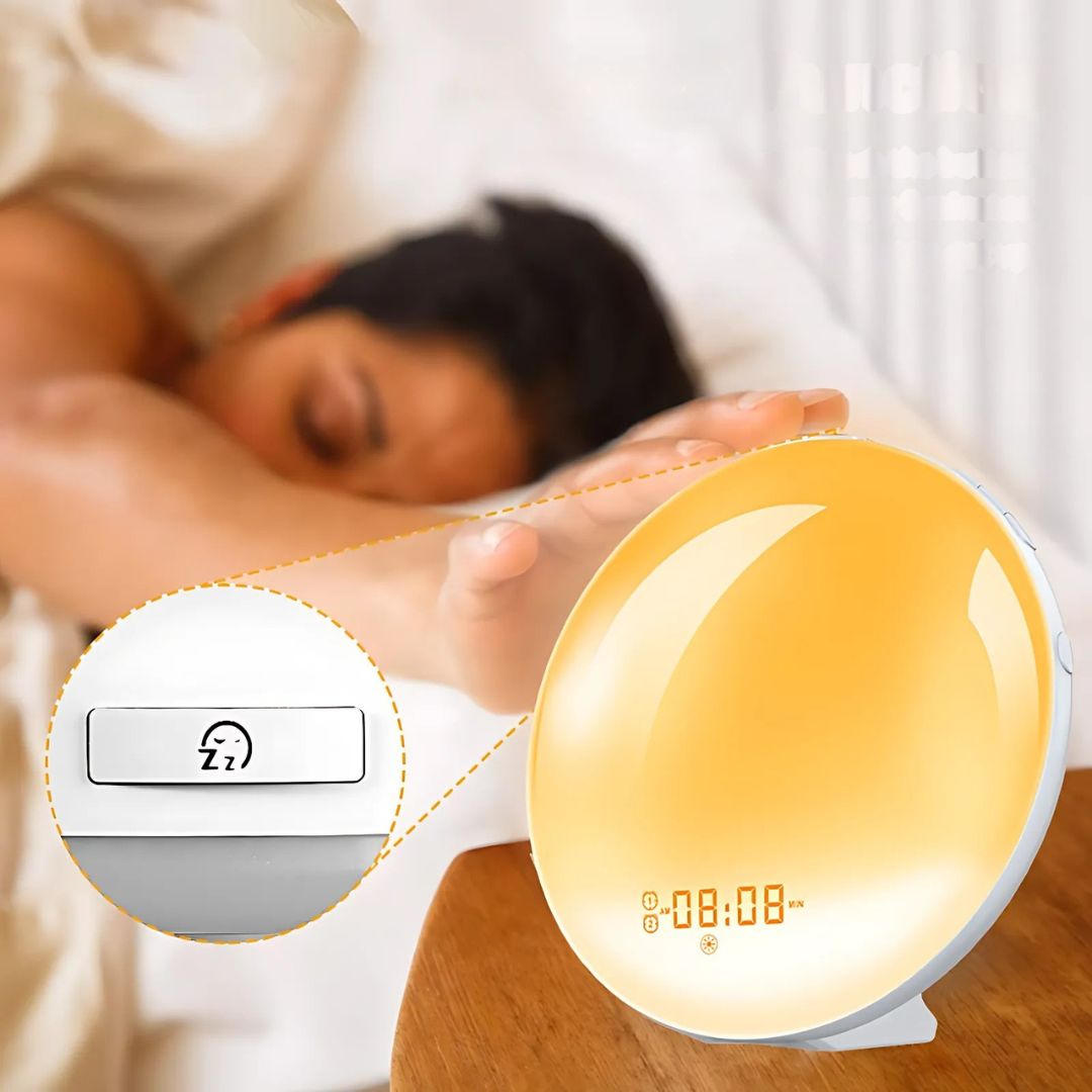 Sisica | Sunrise Alarm Clock | Natural Wake-Up Light with Ambient Lighting for Deep Sleepers & Dark Mornings
