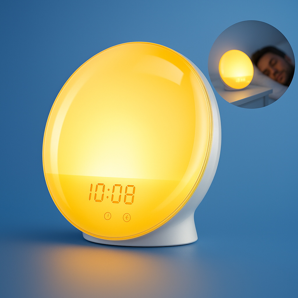 Sisica | Sunrise Alarm Clock | Natural Wake-Up Light with Ambient Lighting for Deep Sleepers & Dark Mornings