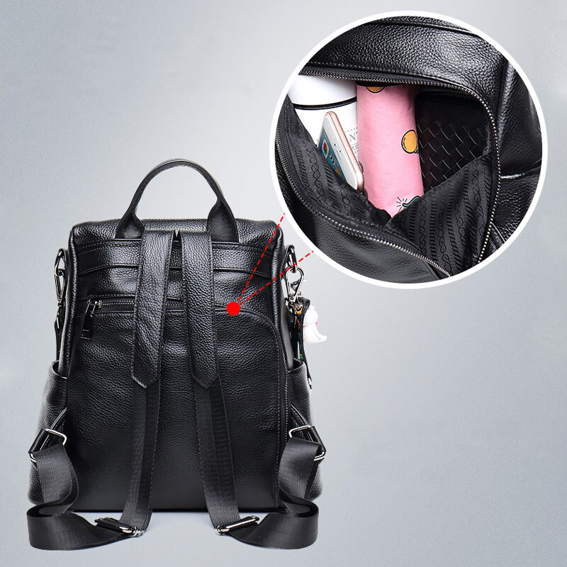 Sisica | Theft-Proof Leather Backpack