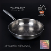 Sisica | Titanium Frying Pan | Non-Toxic, Naturally Non-Stick & Ideal for Healthy Cooking