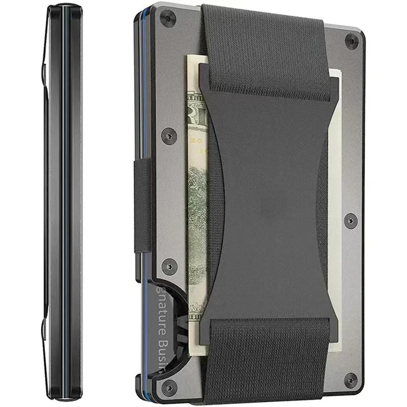 Charly | Titanium Matte Cobalt Cardholder – Slim & Stylish RFID Wallet for Men & Women