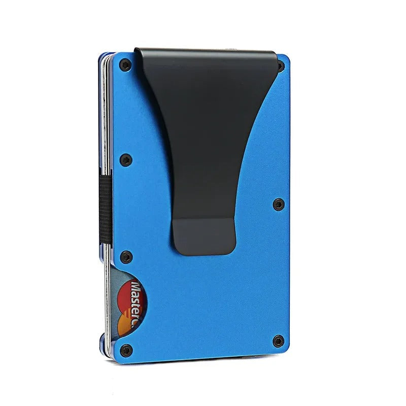 Charly | Titanium Matte Cobalt Cardholder – Slim & Stylish RFID Wallet for Men & Women