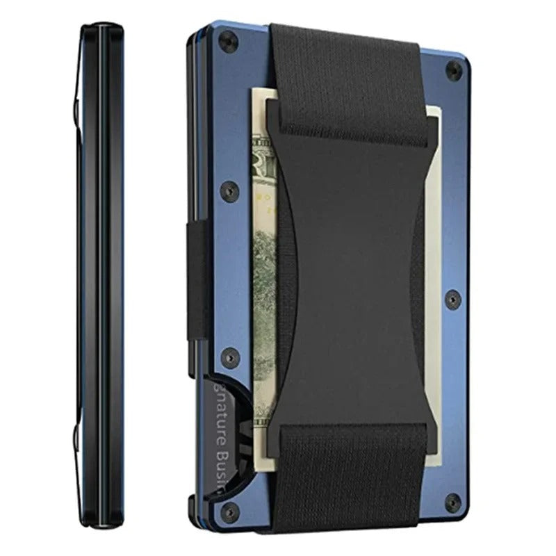 Charly | Titanium Matte Cobalt Cardholder – Slim & Stylish RFID Wallet for Men & Women