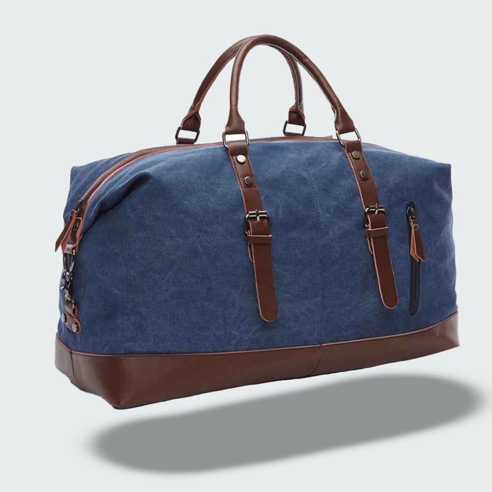 Sisica | Travel Duffle Bag in Waxed Canvas – Durable and Waterproof with Leather Details
