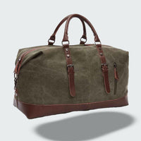 Sisica | Travel Duffle Bag in Waxed Canvas – Durable and Waterproof with Leather Details