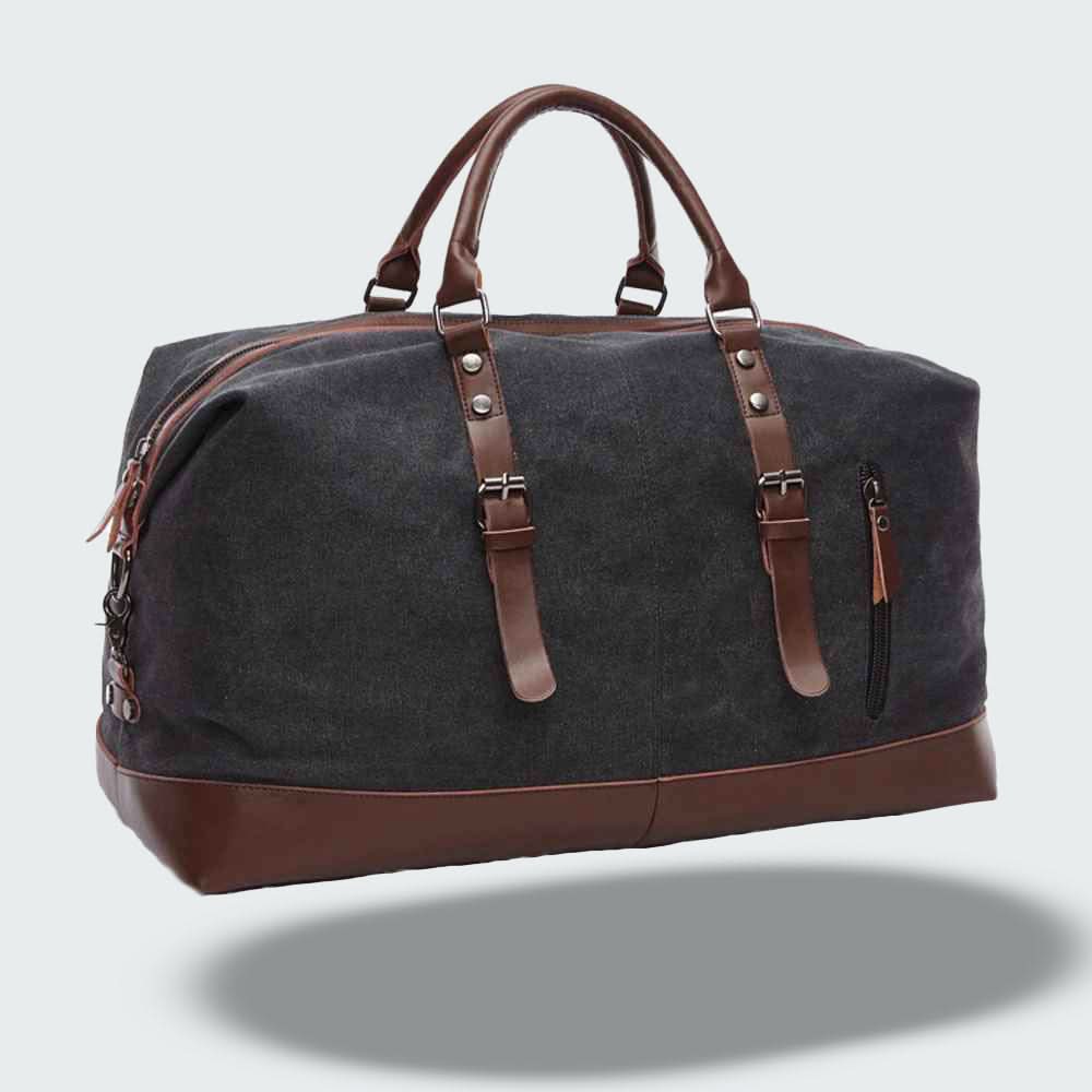 Sisica | Travel Duffle Bag in Waxed Canvas – Durable and Waterproof with Leather Details