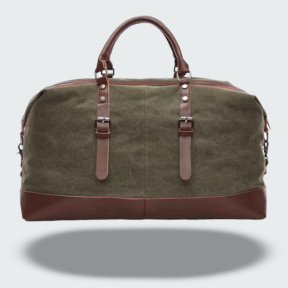 Charly | Travel Duffle Bag in Waxed Canvas – Durable and Waterproof with Leather Details