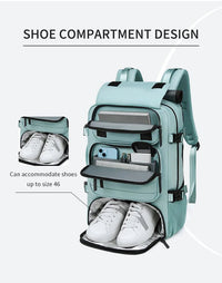 Sisica | TRAVELMAX Backpack – Waterproof, USB Charging, Shoe Storage