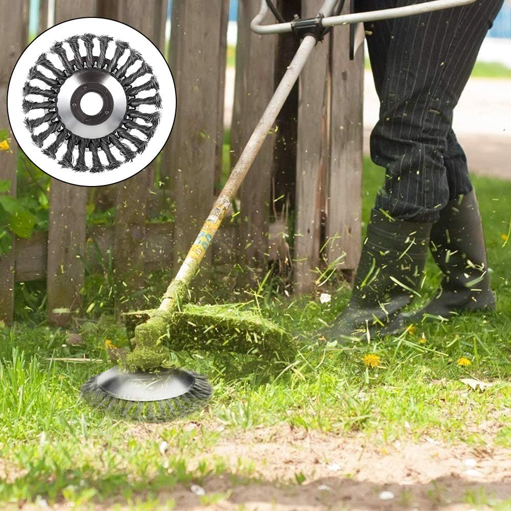 Sisica | Trimmer Weed Brush | Twisted Wire Head for Grass & Weeds
