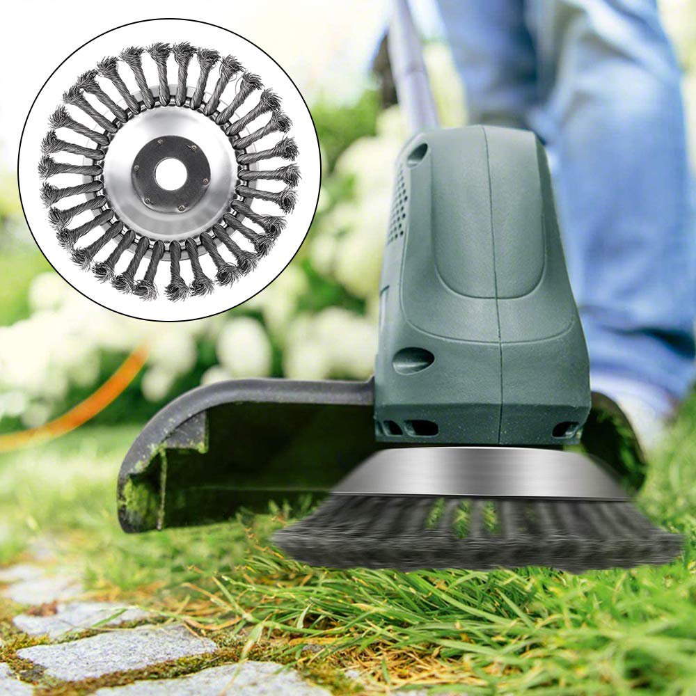 Sisica | Trimmer Weed Brush | Twisted Wire Head for Grass & Weeds