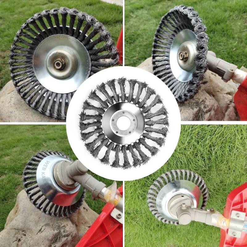Sisica | Trimmer Weed Brush | Twisted Wire Head for Grass & Weeds