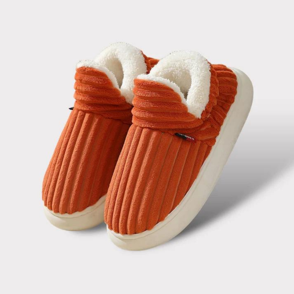 Charly | Unisex Corduroy Slippers with Sherpa Lining