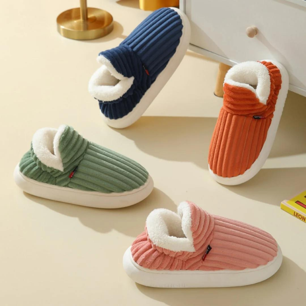 Sisica | Unisex Corduroy Slippers with Sherpa Lining
