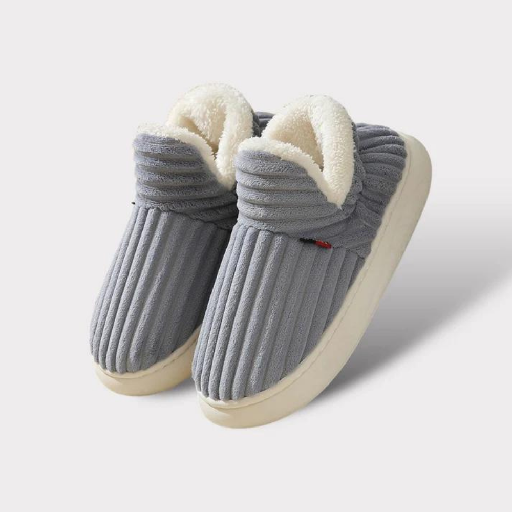 Charly | Unisex Corduroy Slippers with Sherpa Lining