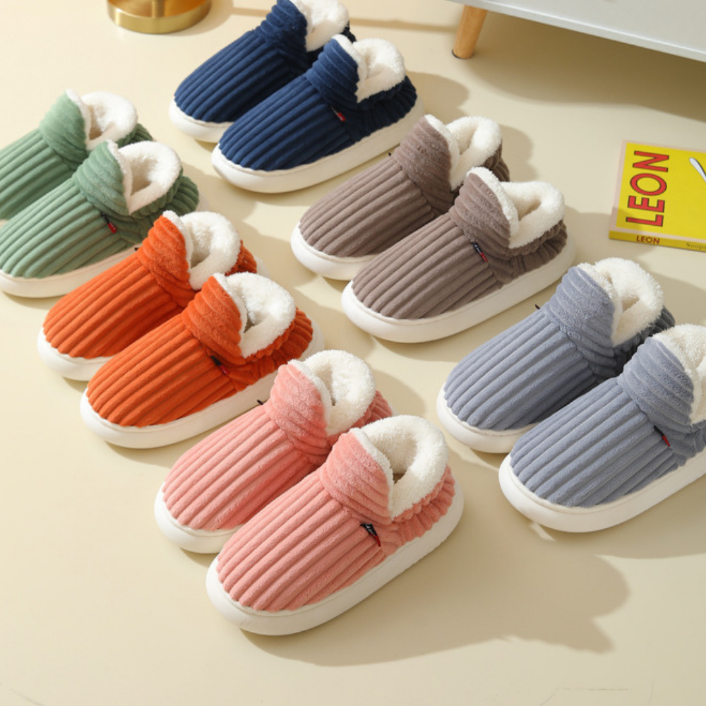 Sisica | Unisex Corduroy Slippers with Sherpa Lining