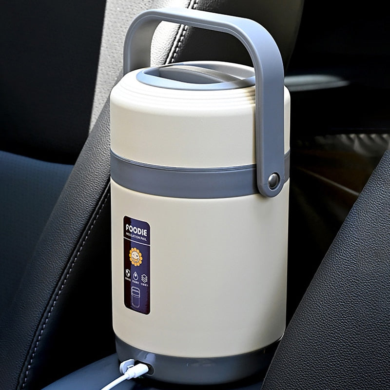 Sisica | USB Heated Lunch Box | 304 Stainless Steel, Portable Food Warmer