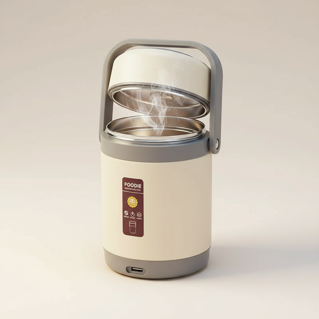 Sisica | USB Heated Lunch Box | 304 Stainless Steel, Portable Food Warmer