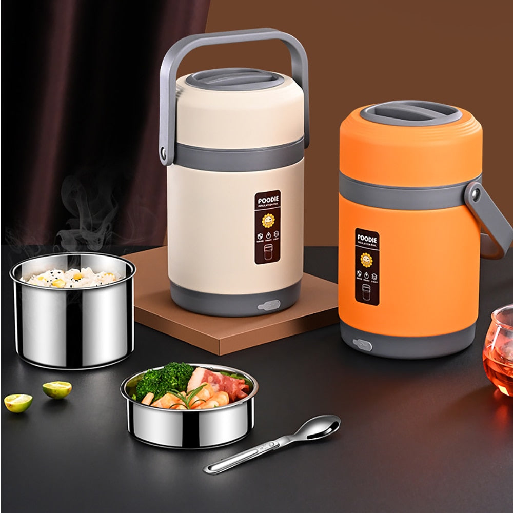Sisica | USB Heated Lunch Box | 304 Stainless Steel, Portable Food Warmer