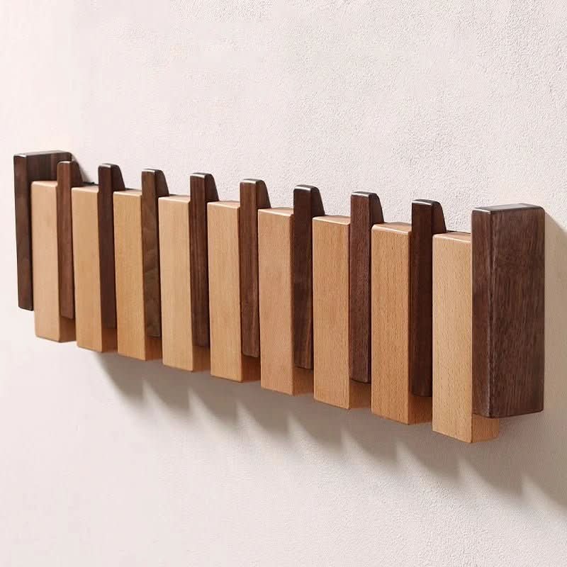 Charly | Wall Coat Rack in Piano Design | Handmade Wood | Natural