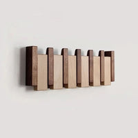 Sisica | Piano-Style Wooden Wall Rack | Handmade Natural Wood