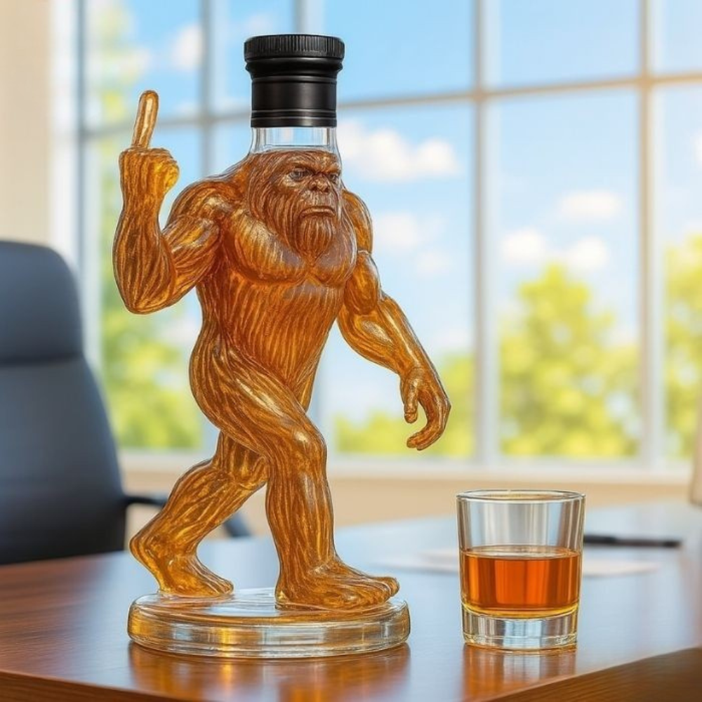 Sisica | Whiskey Decanter Funny Bigfoot Glass Bottle