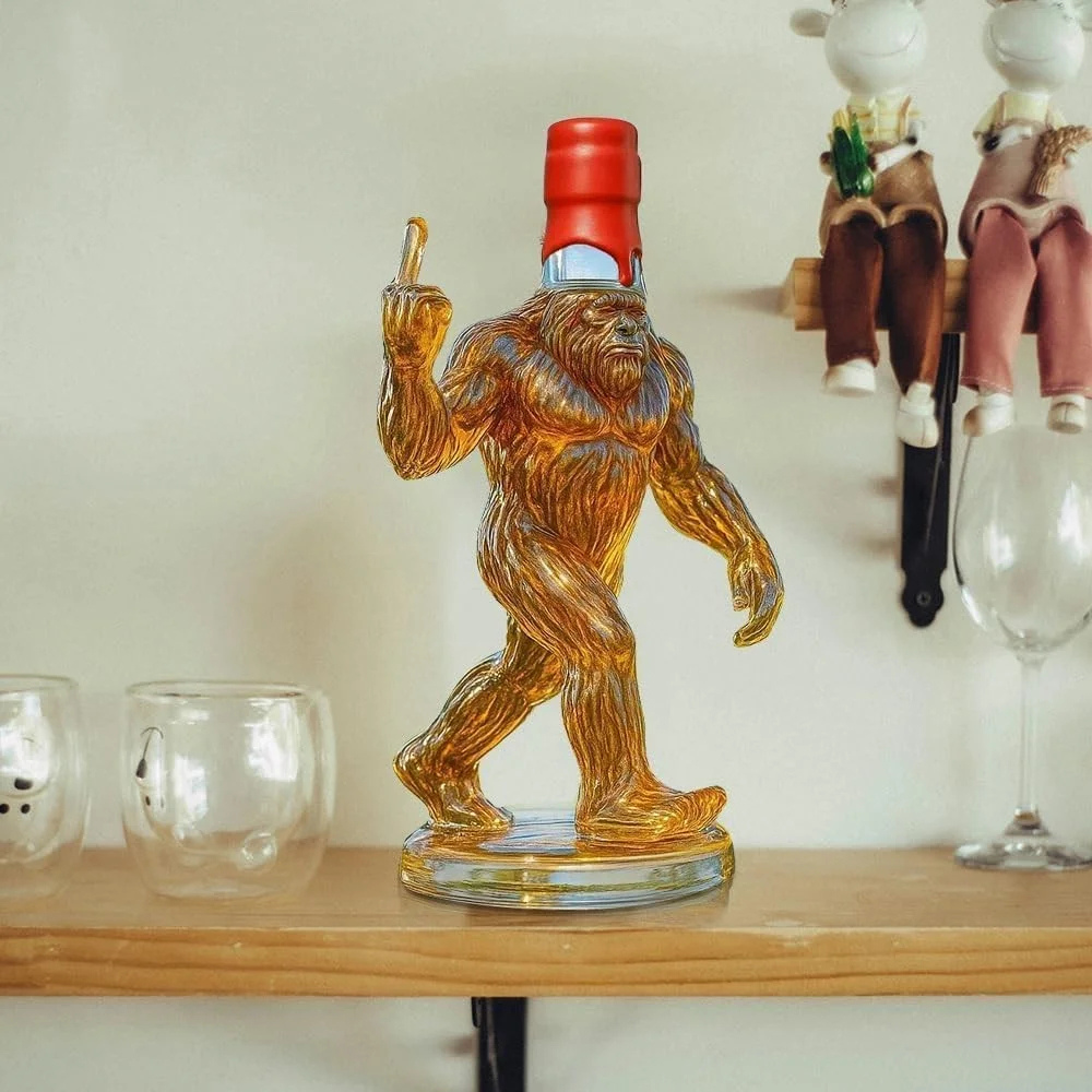 Sisica | Whiskey Decanter Funny Bigfoot Glass Bottle