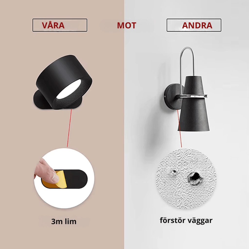 Sisica | Remote-Controlled Wireless Nordic Wall Light