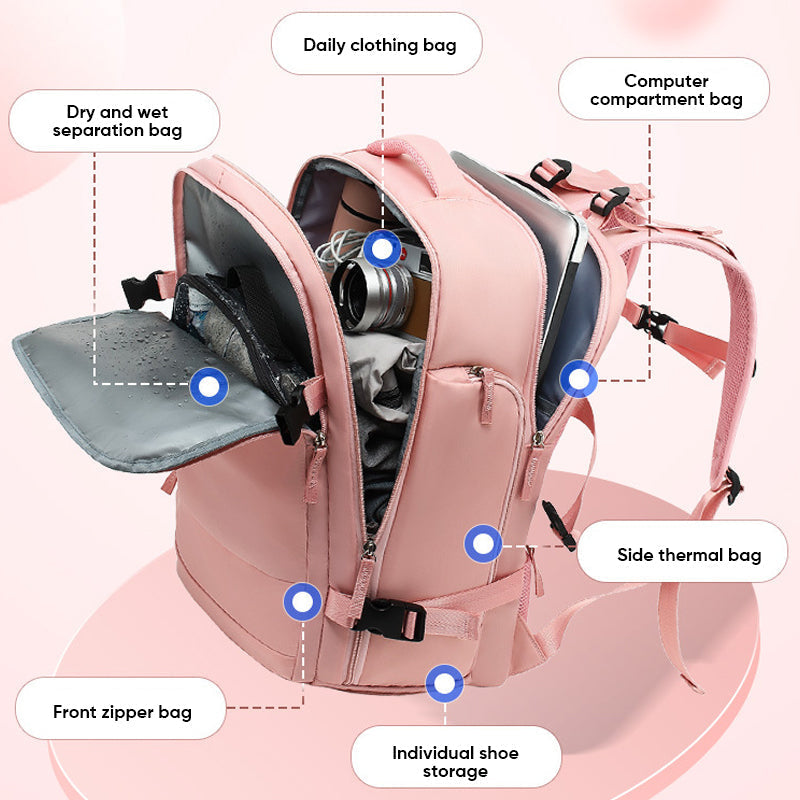 Sisica | Women's XL Water-Resistant Travel Pack