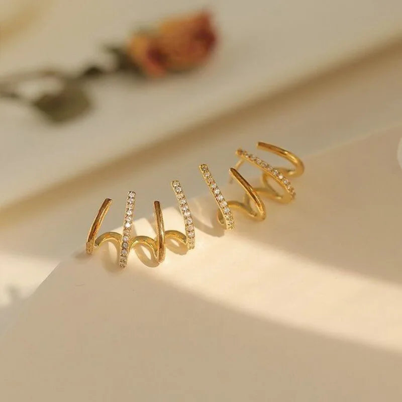 Sisica | Women's Spiral Earrings | Chic Statement Pieces | Hypoallergenic