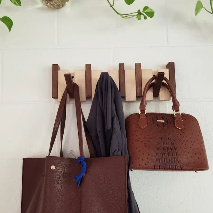 Sisica | Wooden Coat Rack with Piano Key Design