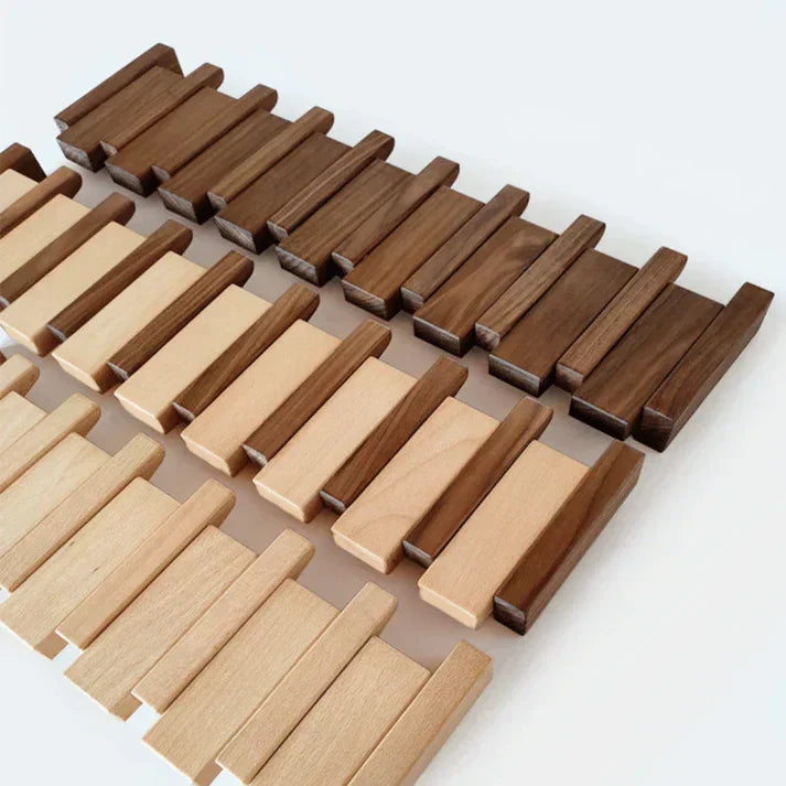 Sisica | Wooden Coat Rack with Piano Key Design